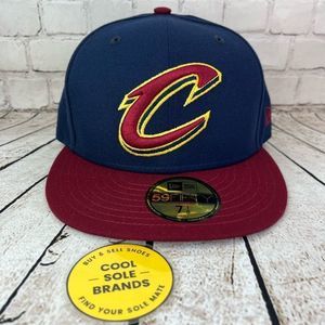 New Era 59FIFTY Mens Cleveland Cavaliers NBA Fitted Hat Cap Size 7 1/8 NEW